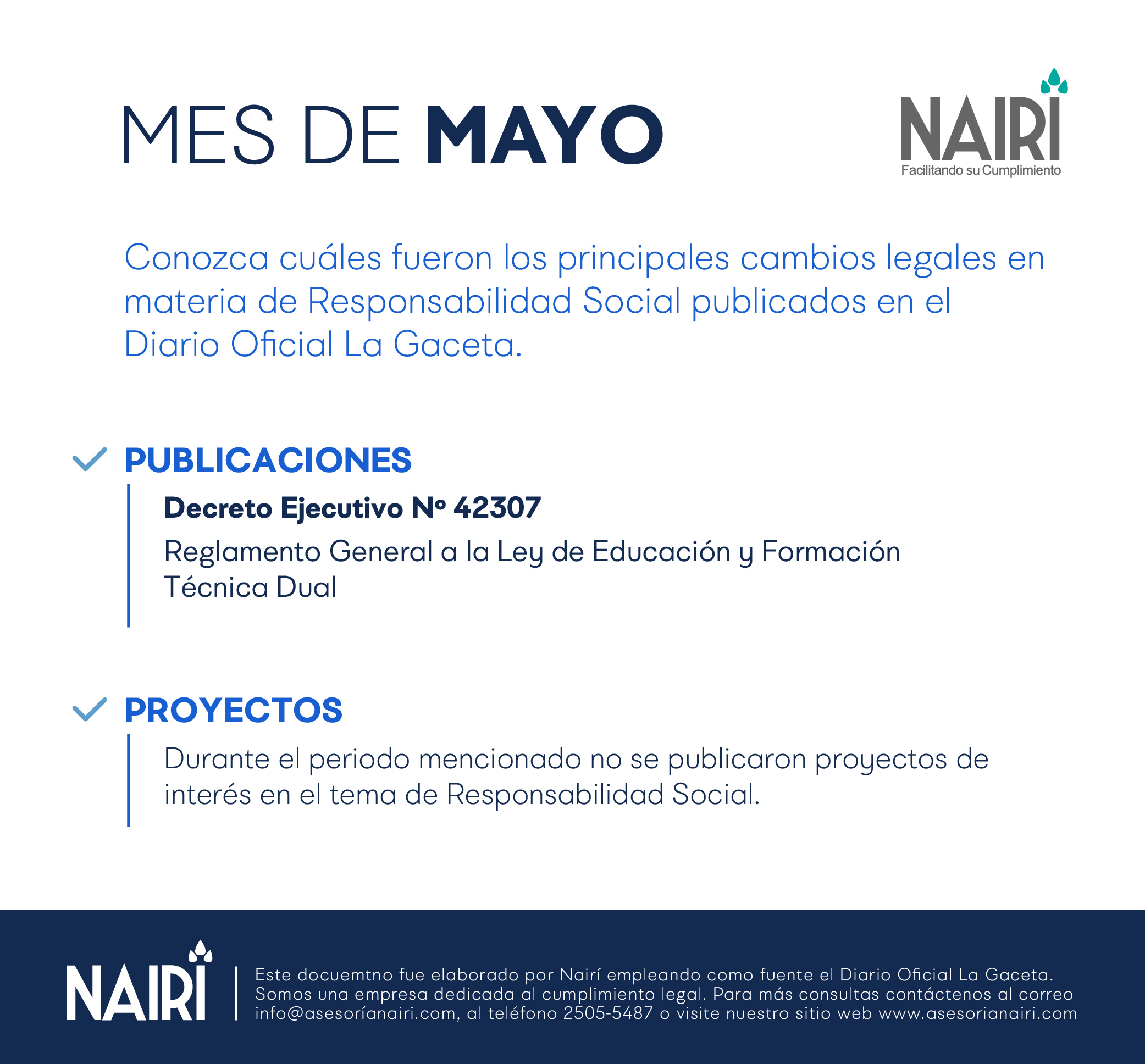 Reporte de Actualización Legal en RS y Sostenibilidad - Mayo 2020