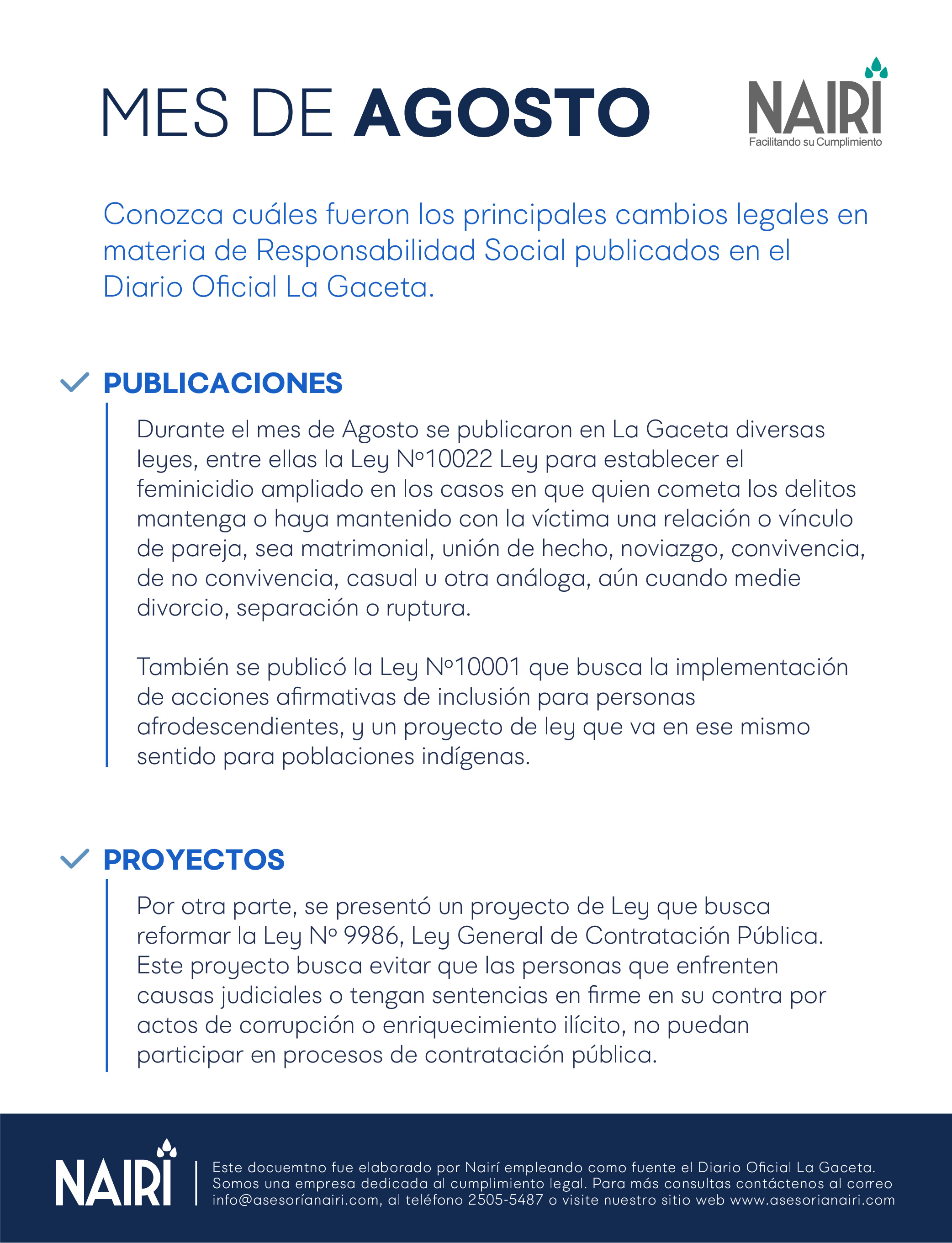 Reporte de Actualización Legal en RS y Sostenibilidad -2021