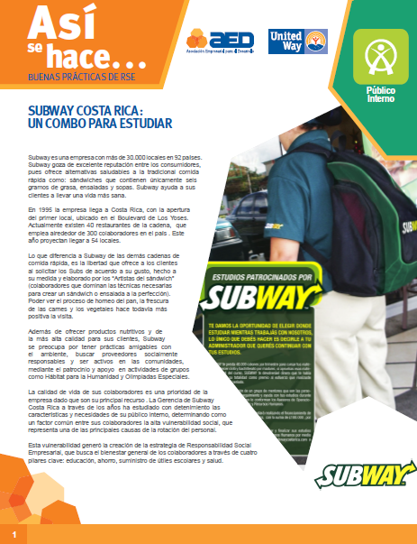 Así se hace. Subway. Un combo para estudiar. 