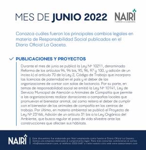 Reporte de Actualización Legal en RS y Sostenibilidad - Junio 2022