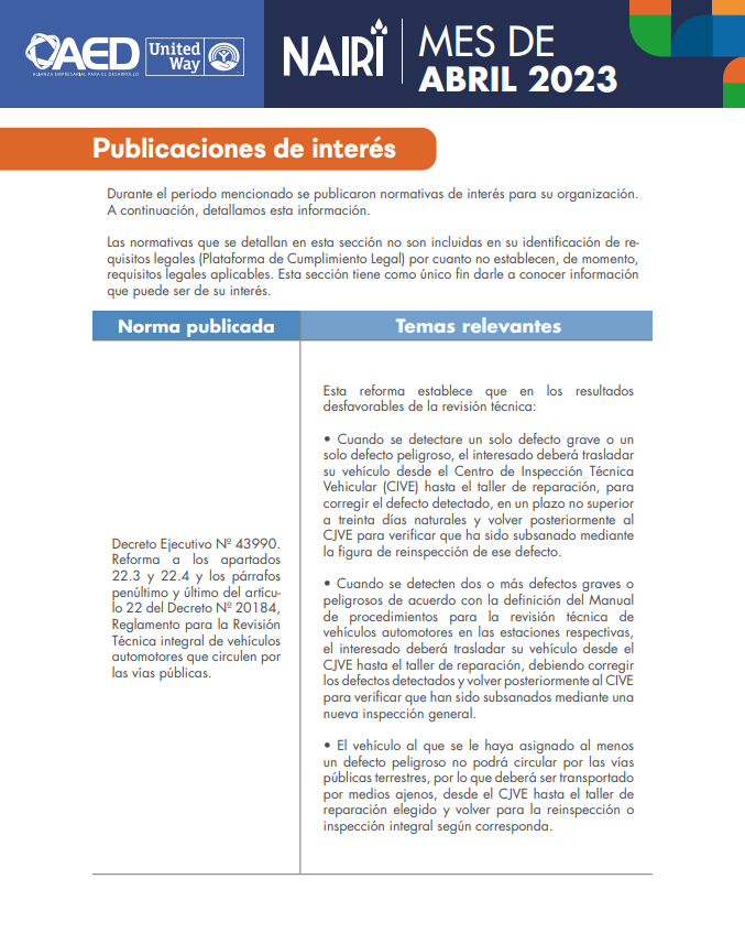 Portada del Reporte de Actualización Legal en RS y Sostenibilidad – Abril 2023