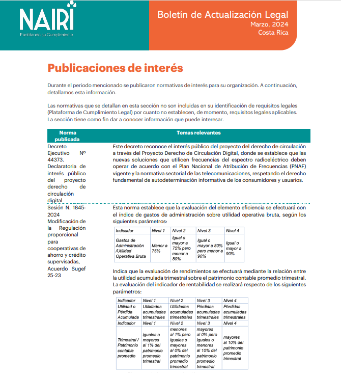 Portada del Reporte de Actualización Legal en RS y Sostenibilidad – Marzo 2024