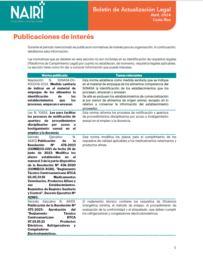 Portada Reporte Actualización legal abril 2024