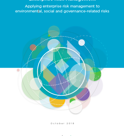  Enterprise Risk Management: Applying enterprise risk management to environmental, social and governance-related risks