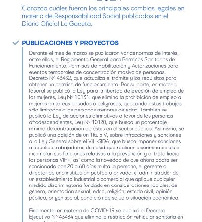 Reporte de Actualización Legal en RS y Sostenibilidad - Marzo 2022