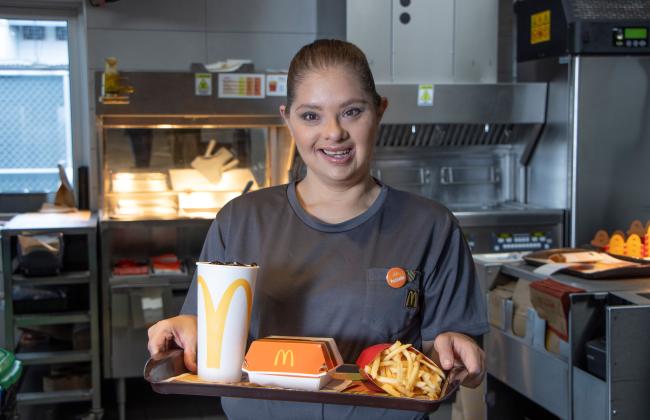 McDonald’s vio en mí que soy muy trabajadora y ordenada.