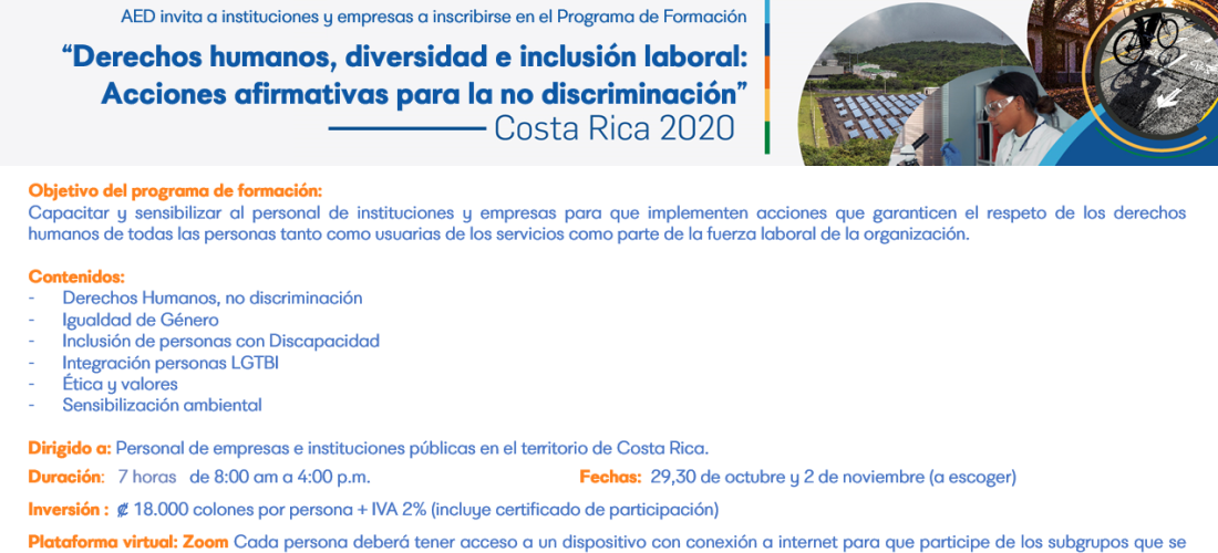 Programa de Formación “Derechos humanos, diversidad e inclusión laboral: Acciones afirmativas para la no discriminación”