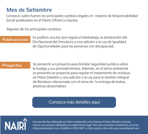  Reporte de Actualización Legal en RS y Sostenibilidad 