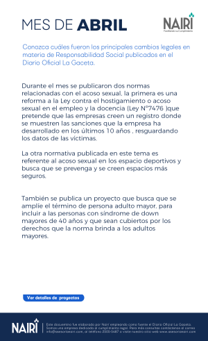 Reporte de Actualización Legal en RS y Sostenibilidad -2020