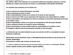 Formulario Mujeres crecen (Solo para consulta)