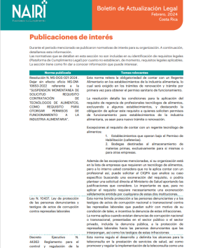 Portada del Reporte de Actualización Legal en RS y Sostenibilidad – Febrero 2024