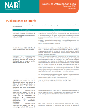 Portada del Reporte de Actualización Legal en RS y Sostenibilidad – Setiembre 2023